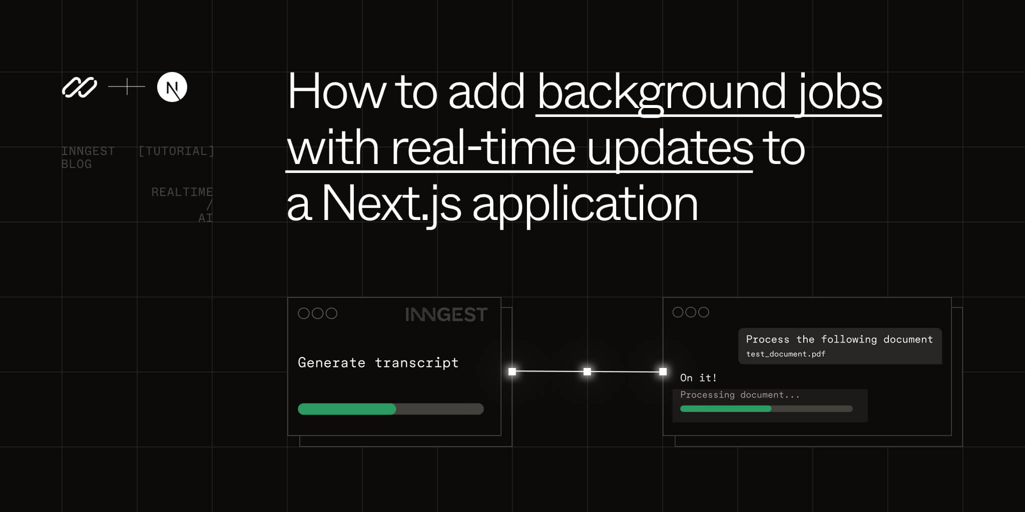Featured image for How to add background jobs with real-time updates to a Next.js application blog post